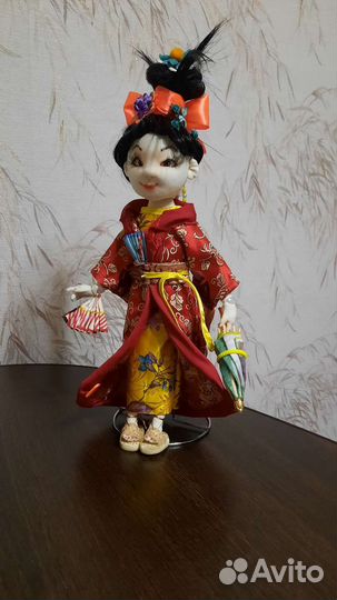 Кукла ручной работы, японка (текстиль)
