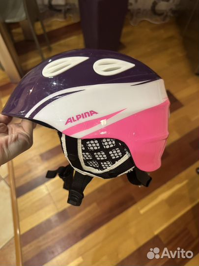 Шлем горнолыжный детский Alpina с очками Atomic