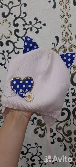 Шапка для девочки 44 - 46
