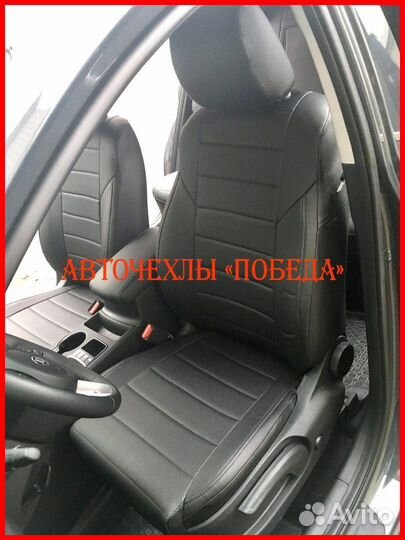 Чехлы Kia Sportage 5 из экокожи чёрные Классика