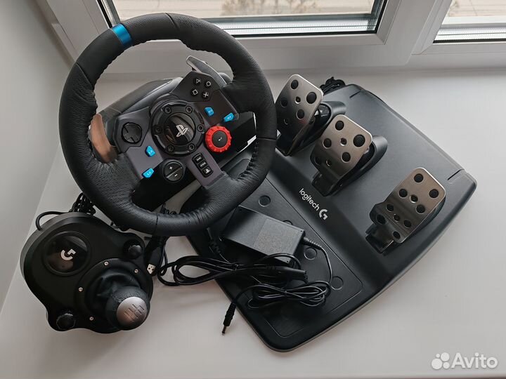 Игровой руль logitech g29 с кпп как новый