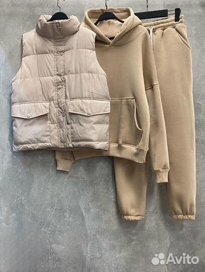 Женский тёплый спорт костюм SamSam с жилеткой