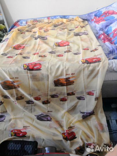 Тюль для детской Тачки
