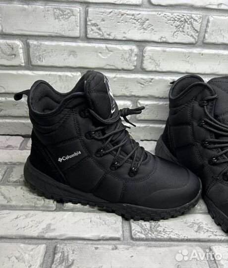 Высокие термо ботинки columbia black мужские 41-45