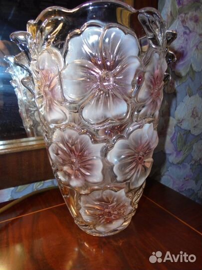 Ваза Walter Glas цв рельефный рис Германия