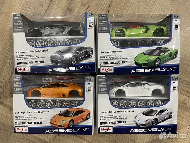 Сборные модели Maisto Lamborghini 1:24 лотом 4 шт