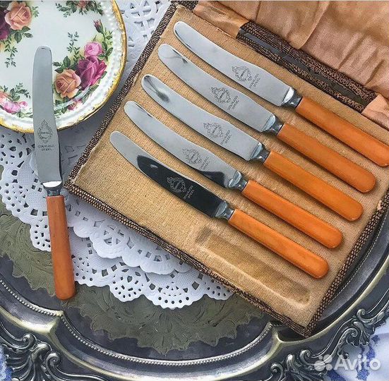 Винтажные столовые ножи из нержавейки