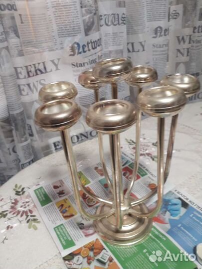 Подсвечник мельхиор