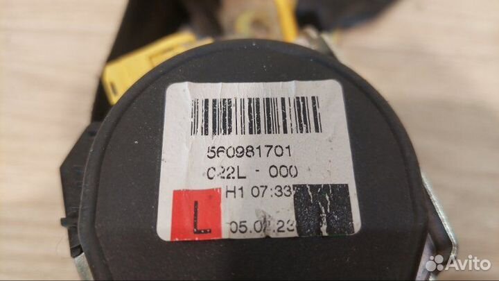 Ремень безопасности задний левый Volkswagen