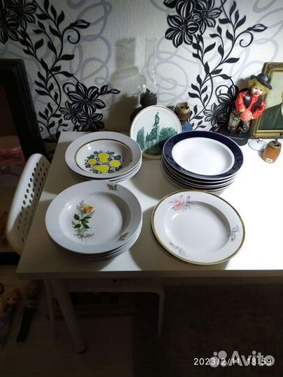 Тарелки гдр и СССР глубокие и мелкие