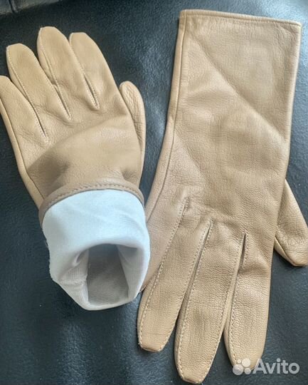 Перчатки женские кожаные