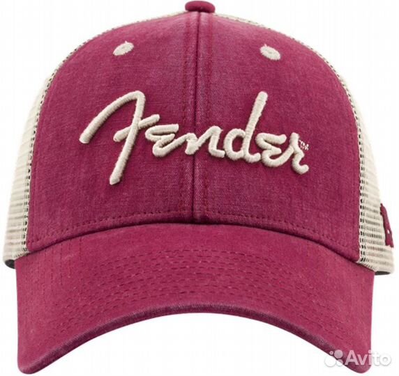 Fender Spaghetti Logo Washed Trucker, кепка
