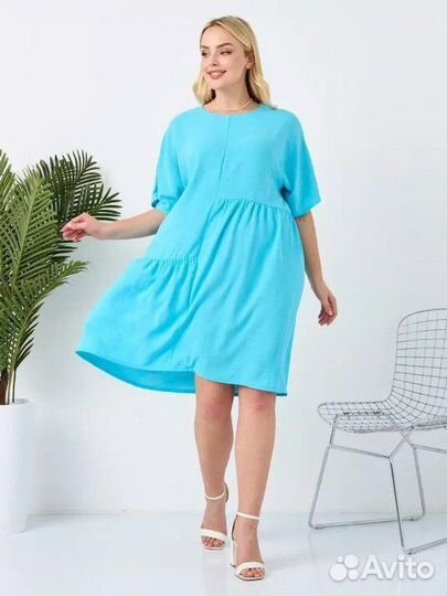 Новое летнее платье оверсайз 50-54