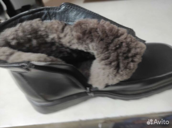 Сапоги мужуие натуральный мех и кожа