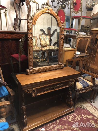 Винтажная консоль с зеркалом Италия