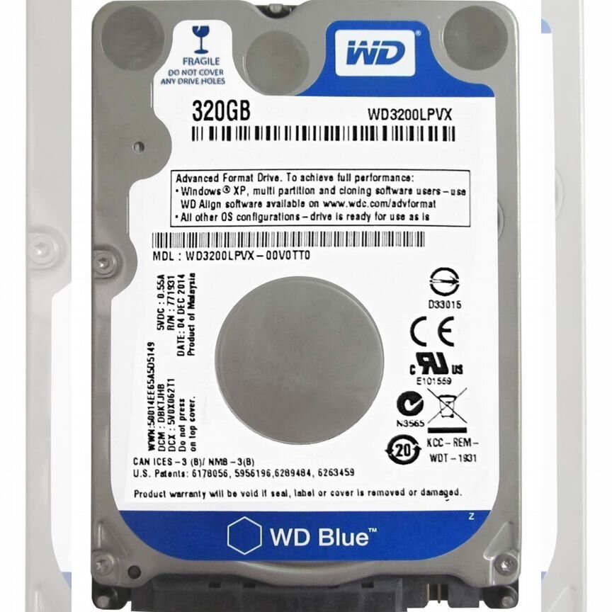 [WD3200LPVX] Жесткий Диск Western Digital 320gb Sata Wd3200lpvx