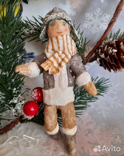 Ватные елочные игрушки