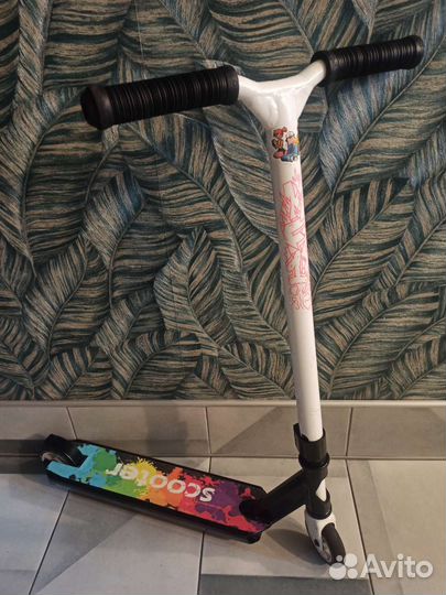 Трюковой самокат oxelo с новой шкуркой