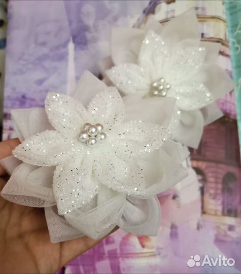 Резинки для волос с цветами