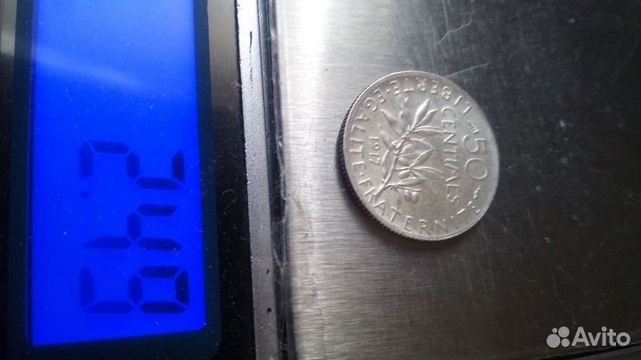 Монета республика франция(марианна) 1917 г.серебро