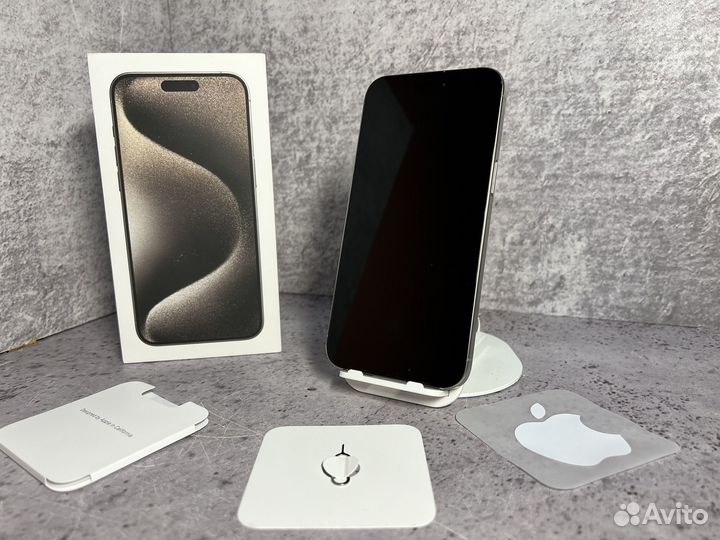 iPhone 15 pro max 256 sim+e-sim natural titanium