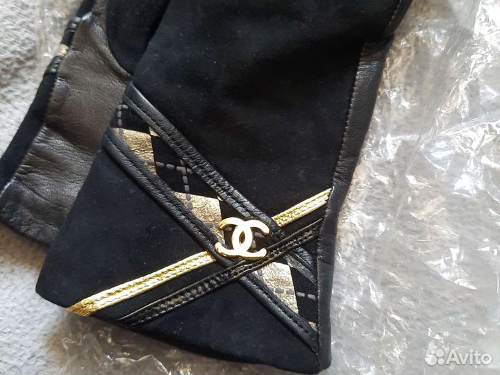 Перчатки женские кожаные новые