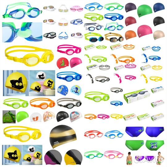 Инвентарь для пловцов/лопатки/очки/ласты/купальник