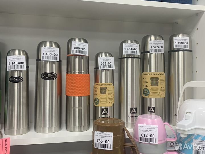 Термоса разных фирм и разных размеров