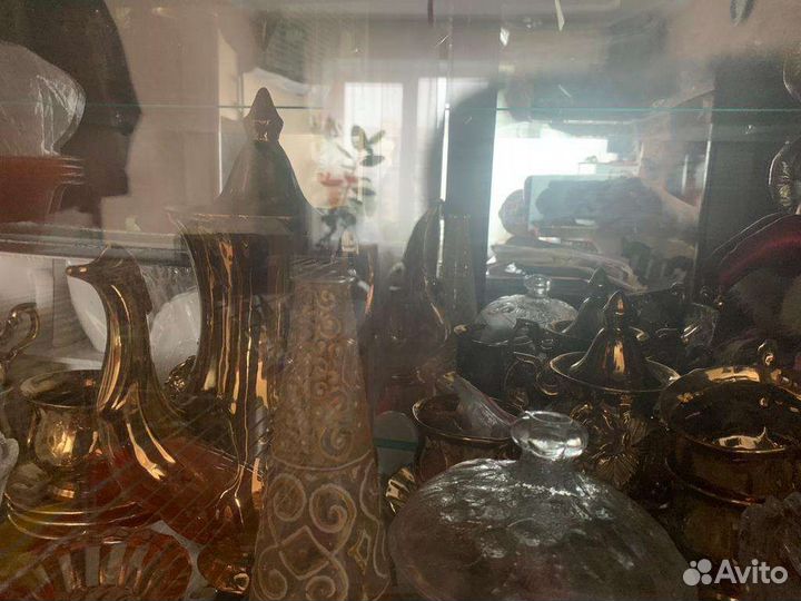 Посуда золотое напыление )