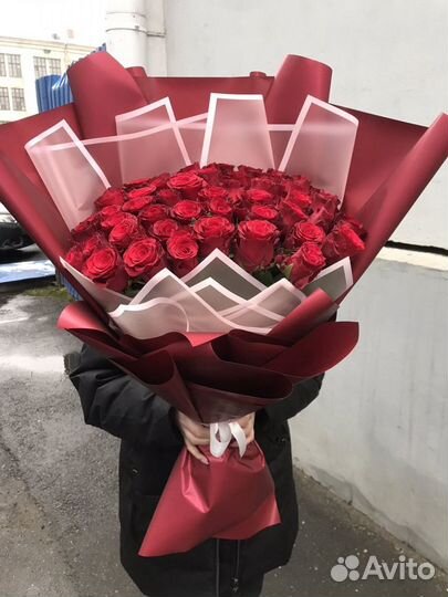 Свежие Цветы Букеты Доставка 15 25 51 101 роза