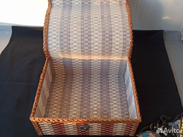 Шкатулка винтаж соломка