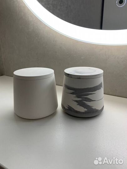 Стаканчик с крышкой из гипса