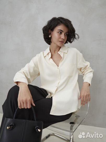 Рубашка женская хлопок оверсайз