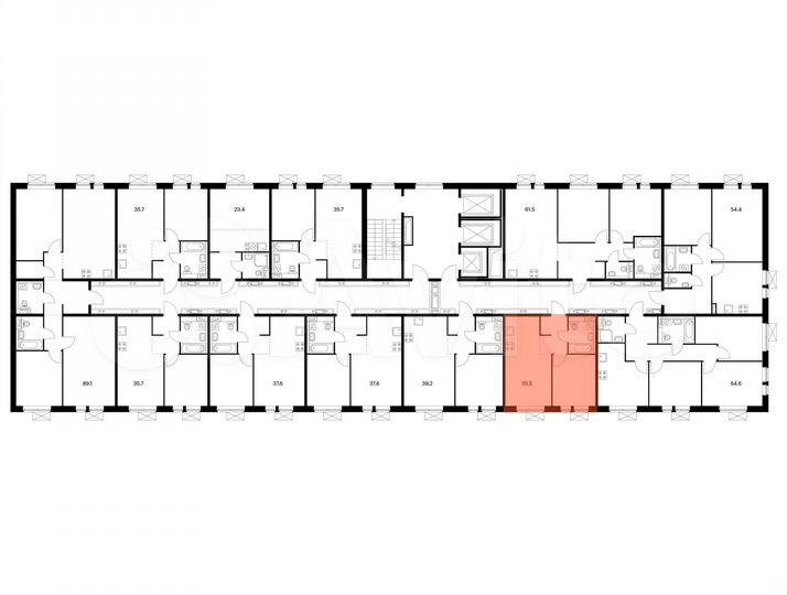 1-к. квартира, 35,5 м², 11/25 эт.
