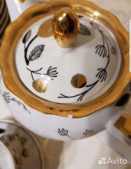 Кофейный сервиз Вербилки Черная роза