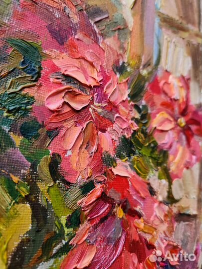 Картина маслом на холсте цветы