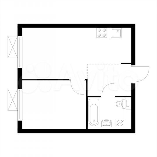 1-к. квартира, 34,1 м², 16/25 эт.