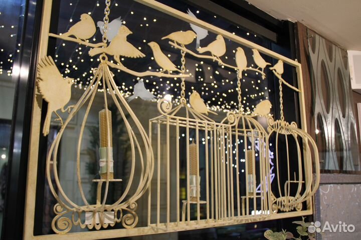 Декоративное панно-подсвечник