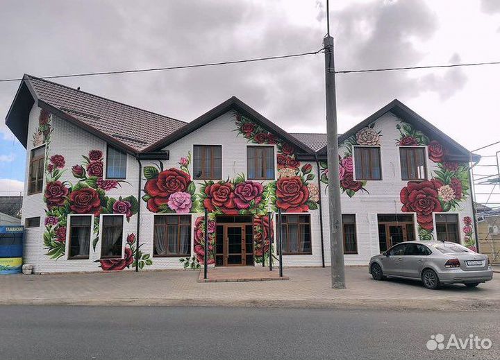 Роспись стен, граффити дизайн интерьера