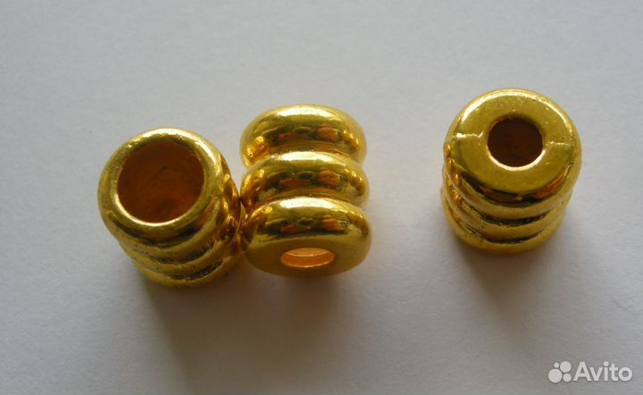 Основы для брелоков, концевики, золотистые