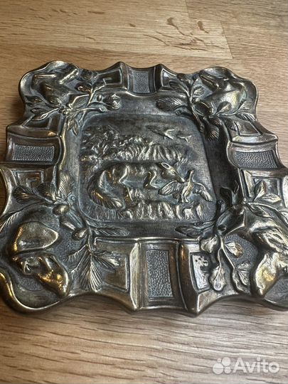 Пепельница бронза старинная