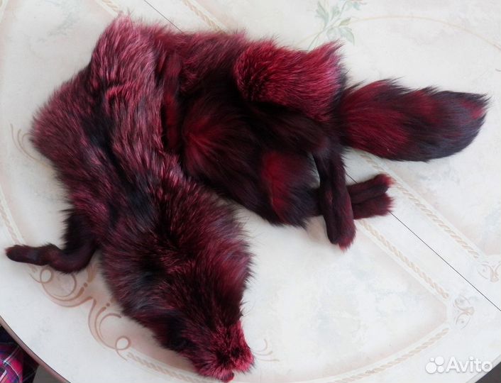 Горжетка (лиса черно - бурая крашеная)