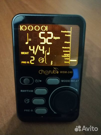 Метроном цифровой cherub WSM-240.plus новый