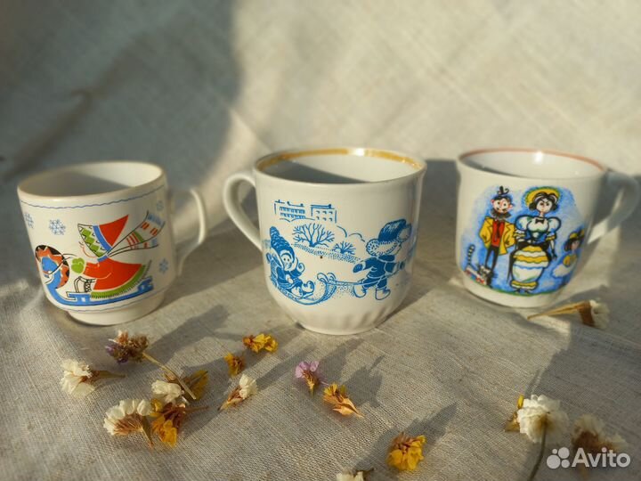 Кружки детские фарфоровые зима и сказки
