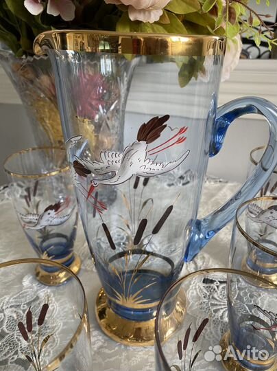 Графин со стаканами Богемия