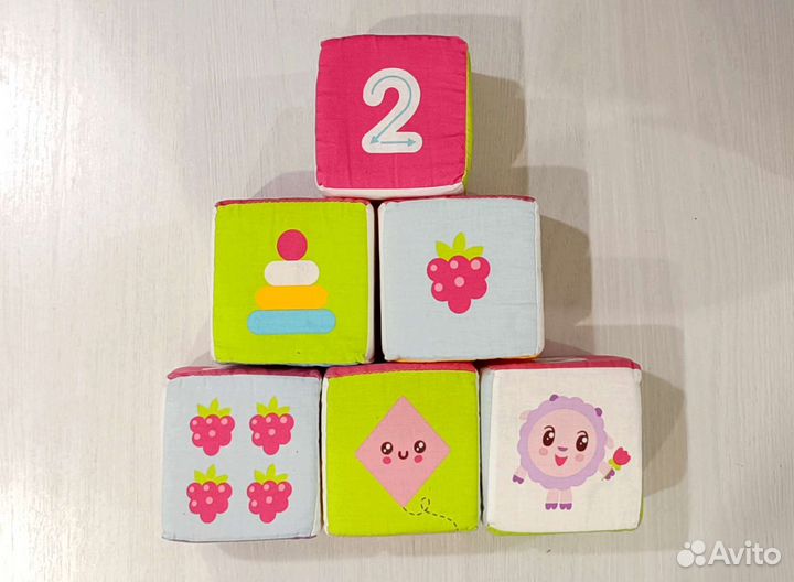 Мягкие кубики большие 10*10см 