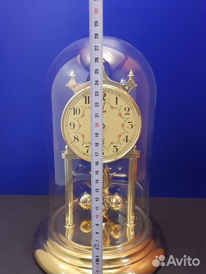 Настольные каминные часы кварцевые винтаж Германия