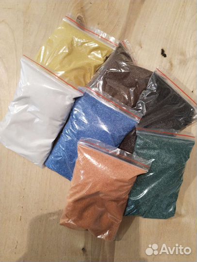 Декоративный песок цветной