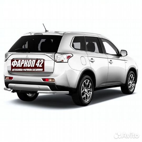 Защита заднего бампера Mitsubishi outlander (2015)