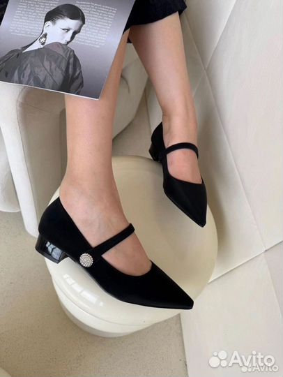 Мюли денские натральная замша